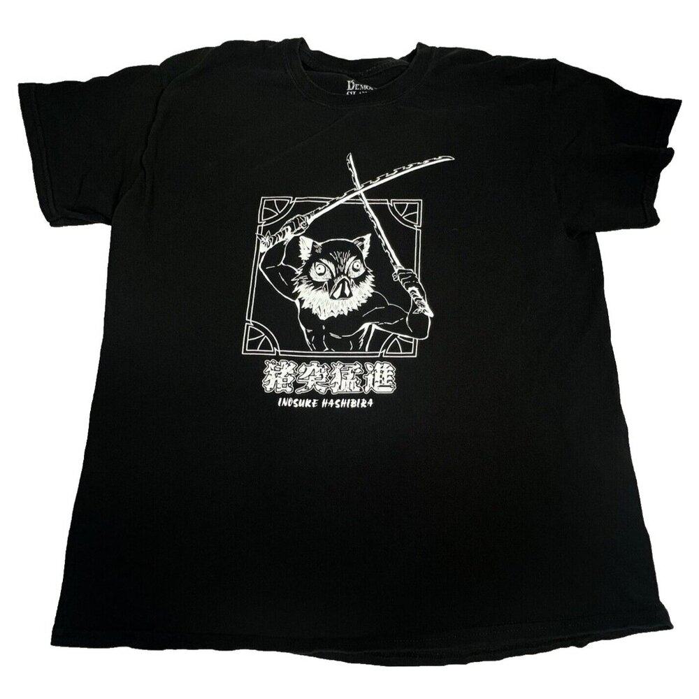 Demon Slayer Inosuke Hashibira T-Shirt Men’s Large Black